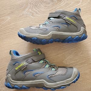 Merrell Chameleon 7 Access Mid Hiking Boot Gray MK259197 Waterproof Boys 6M
